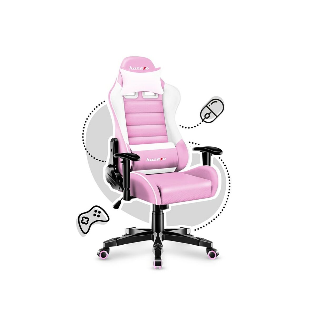 Gaming Chair Huzaro HZ-Ranger 6.0 Pink White