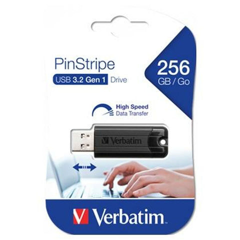 USB stick Verbatim PinStripe 3.0 Black 256 GB