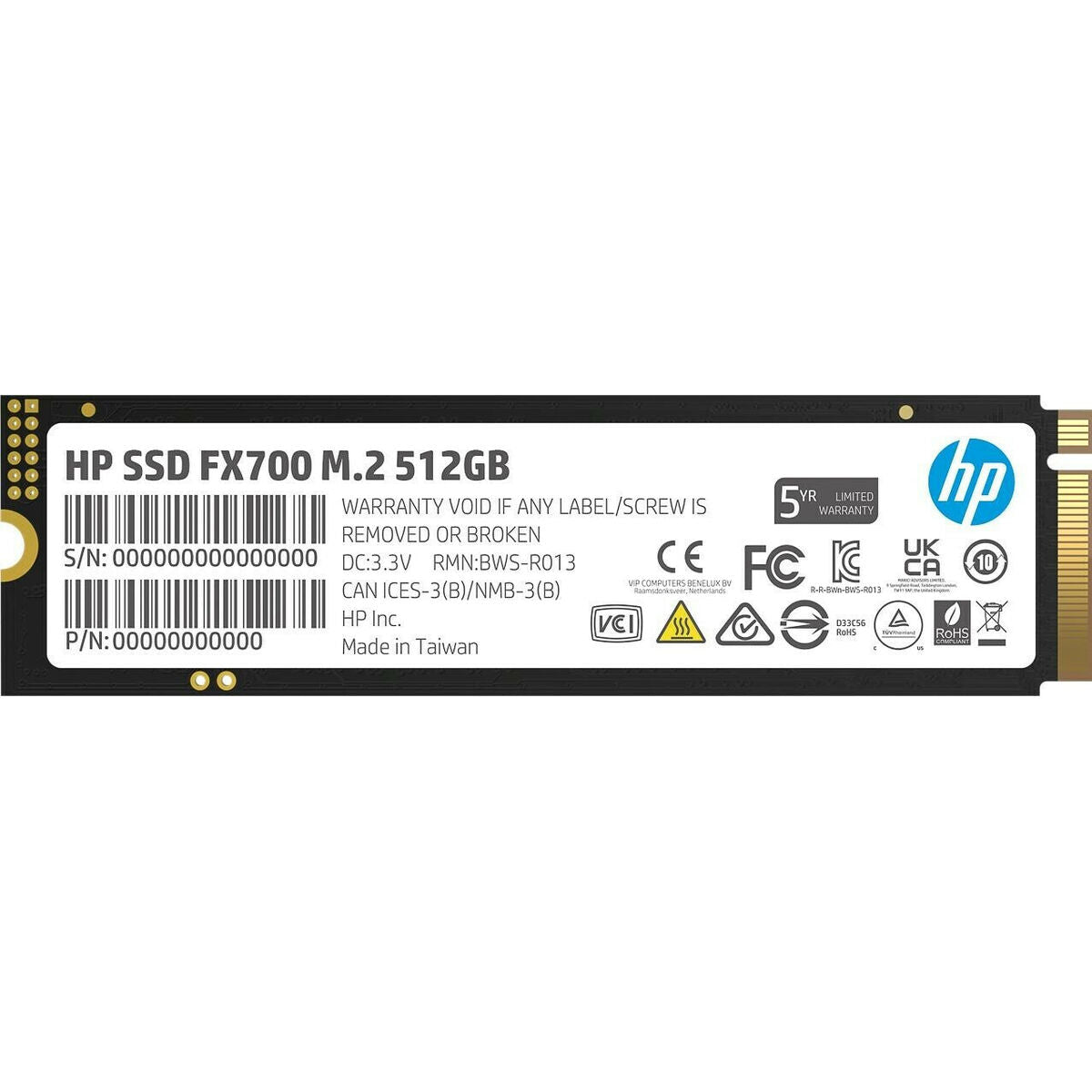 Hard Drive HP FX700 512 GB SSD